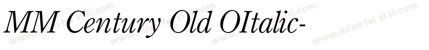 MM Century Old OItalic字体转换